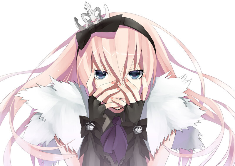 Anime Girl with Pink Hair — Dramatic, Crown