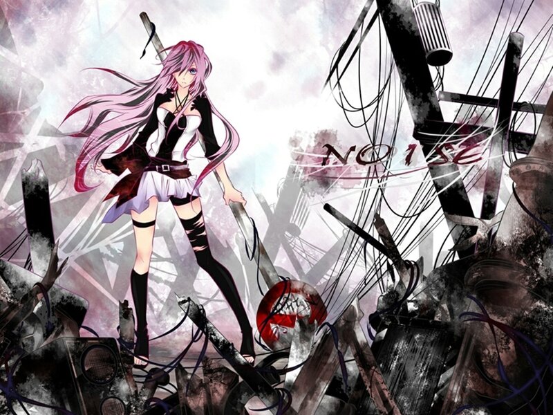Anime Girl with Pink Hair — Dramatic, Digital Art, Sword