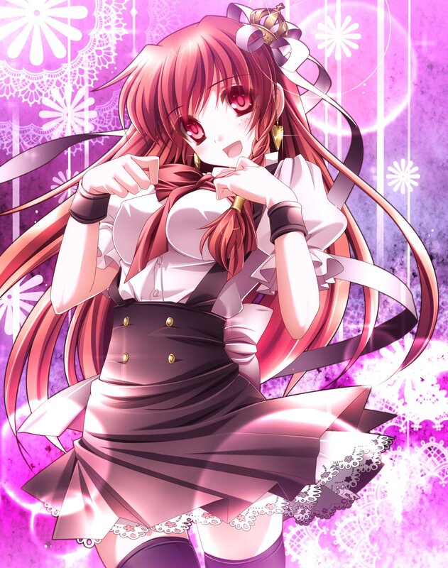 Anime Girl with Pink Hair — Dramatic, Long Hair, Ribbon