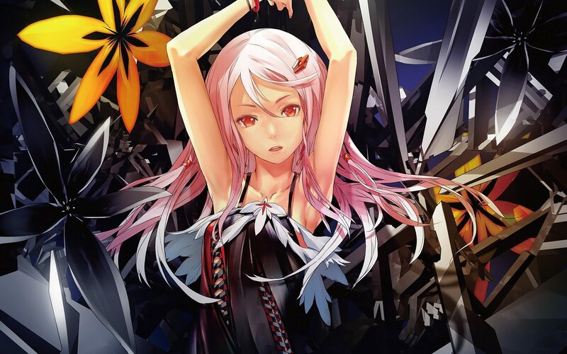 Anime Girl with Pink Hair — Dramatic, Night, Digital Art