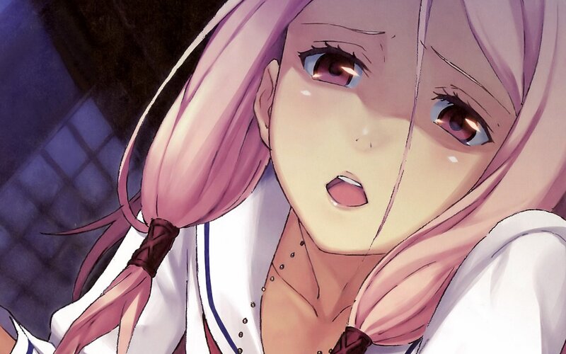 Anime Girl with Pink Hair — Dramatic, Night, Manga