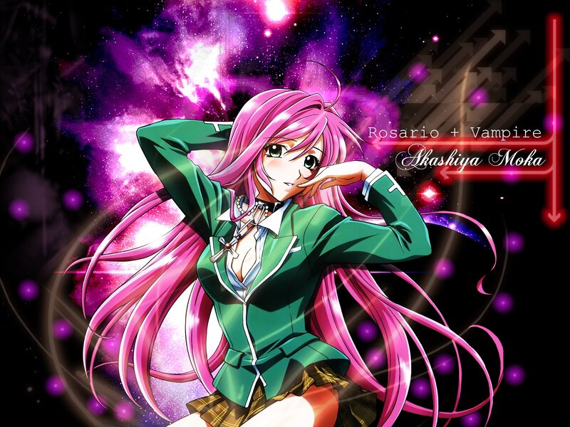 Anime Girl with Pink Hair — Dramatic, School Uniform