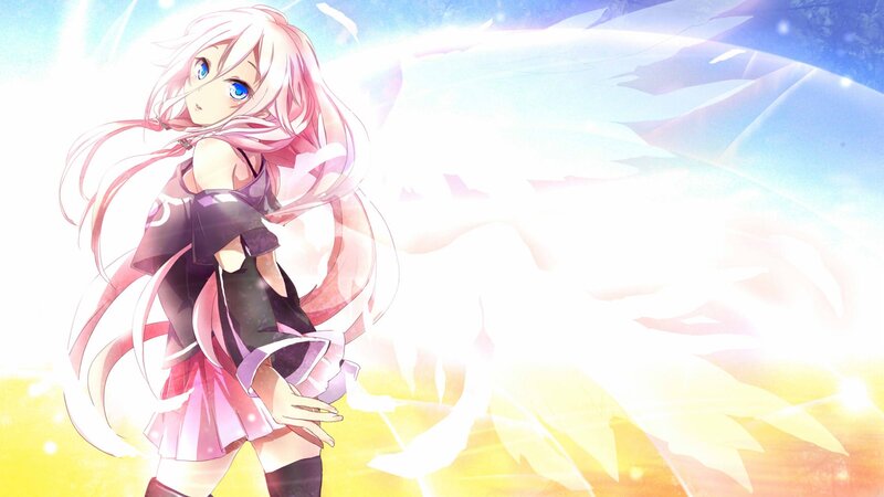Anime Girl with Pink Hair — Dramatic, Sunset, Digital Art