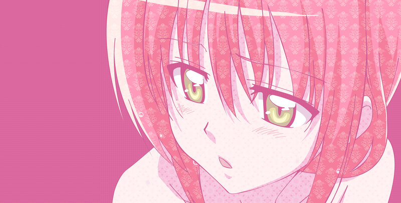 Anime Girl with Pink Hair — Dreamy, Green Eyes