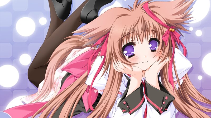 Anime Girl with Pink Hair — Dreamy, School Uniform