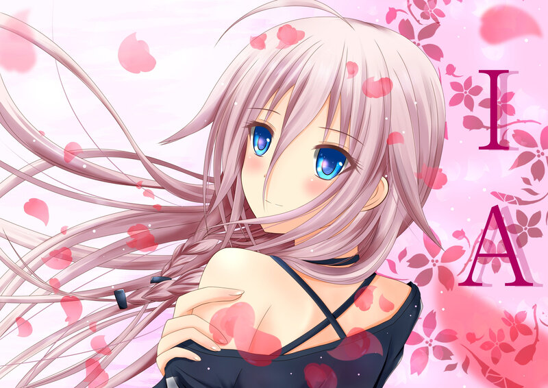 Anime Girl with Pink Hair — Dreamy, Spring, Blue Eyes