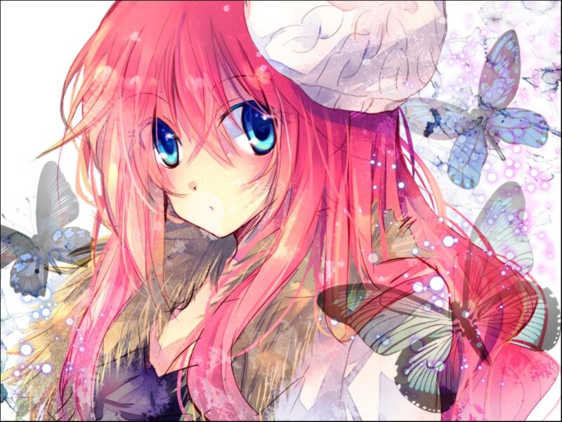 Anime Girl with Pink Hair — Dreamy
