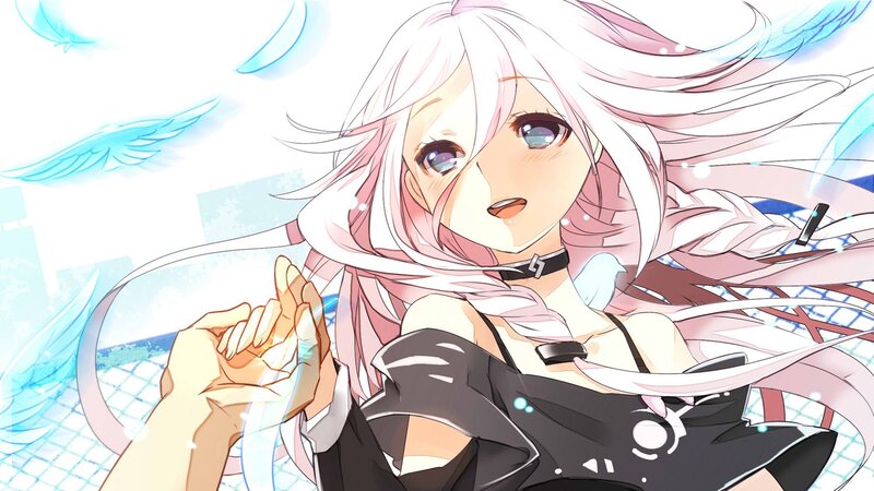 Anime Girl with Pink Hair — Dreamy, Wings