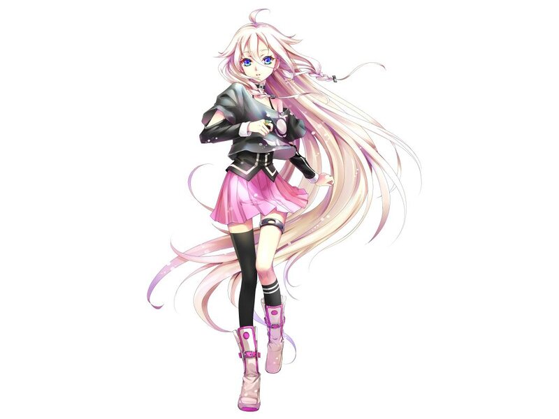 Anime Girl with Pink Hair — Dynamic, Long Hair