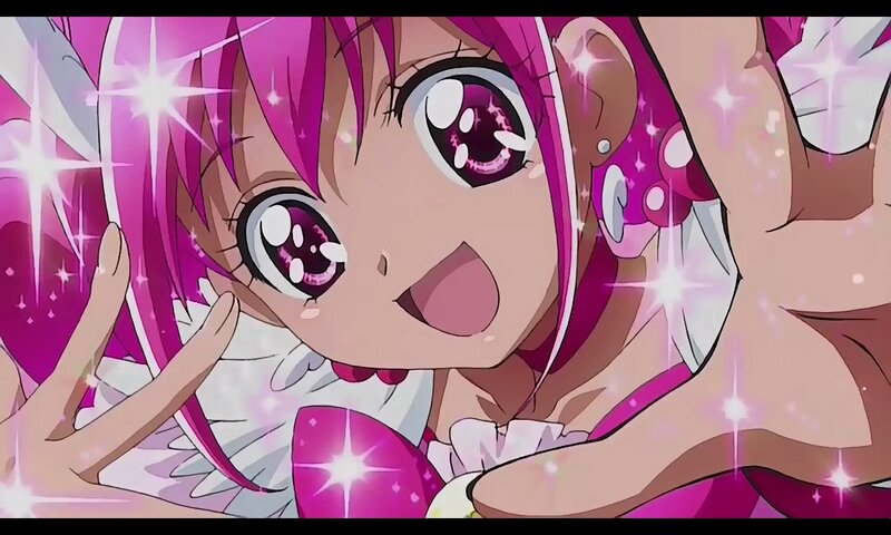 Anime Girl with Pink Hair — Excited