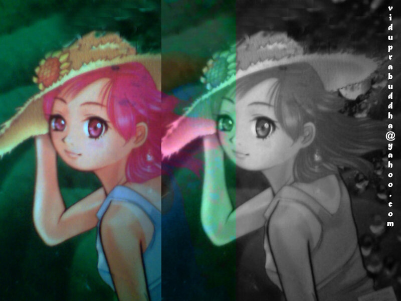 Anime Girl with Pink Hair — Green, Calm, Hat