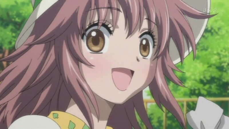 Anime Girl with Pink Hair — Happy, Afternoon