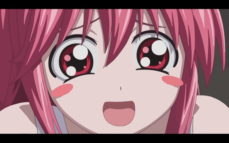Anime Girl with Pink Hair — Happy, Eyes, Cheeks
