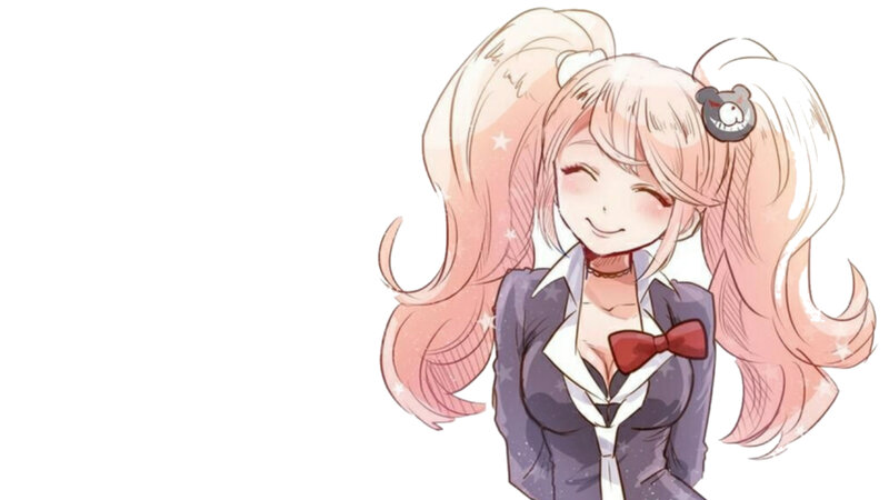 Anime Girl with Pink Hair — Happy, Ponytail