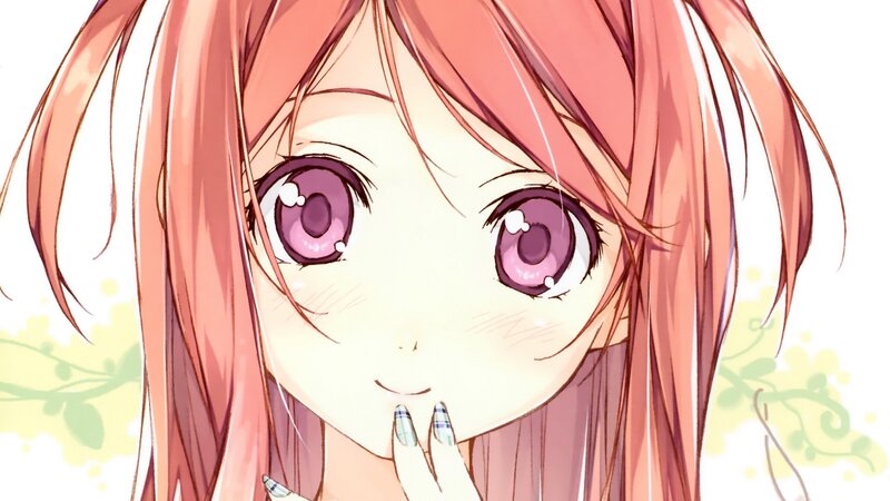 Anime Girl with Pink Hair — Innocent, Pink Hair