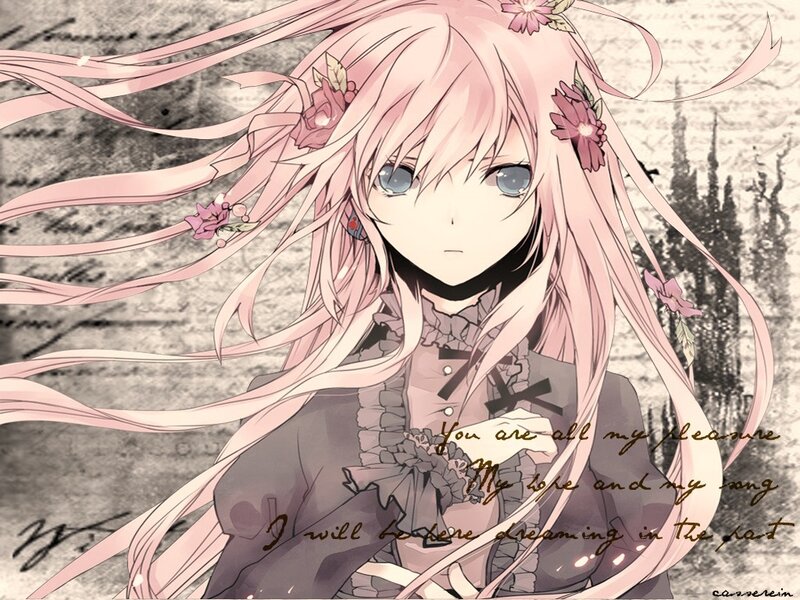 Anime Girl with Pink Hair — Melancholic