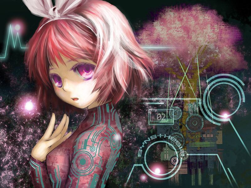 Anime Girl with Pink Hair — Mysterious