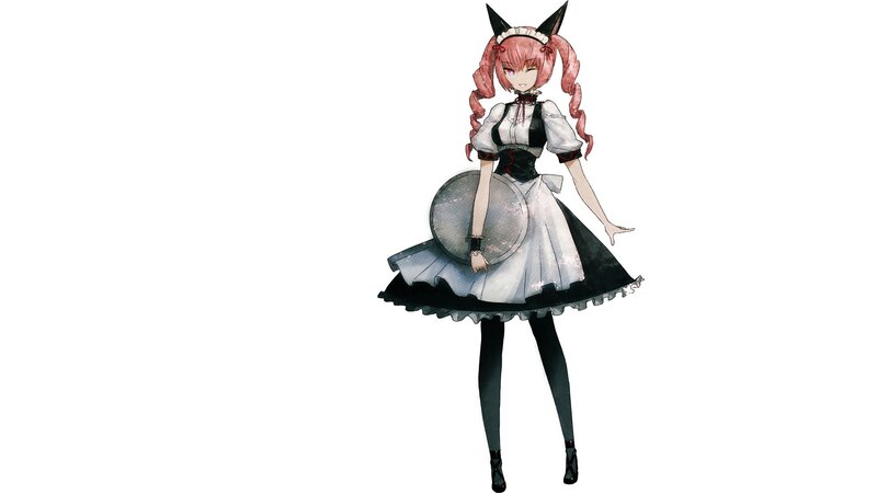 Anime Girl with Pink Hair — Neutral, Cat Ears