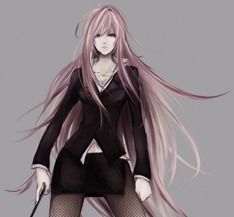 Anime Girl with Pink Hair — Neutral, Digital Art