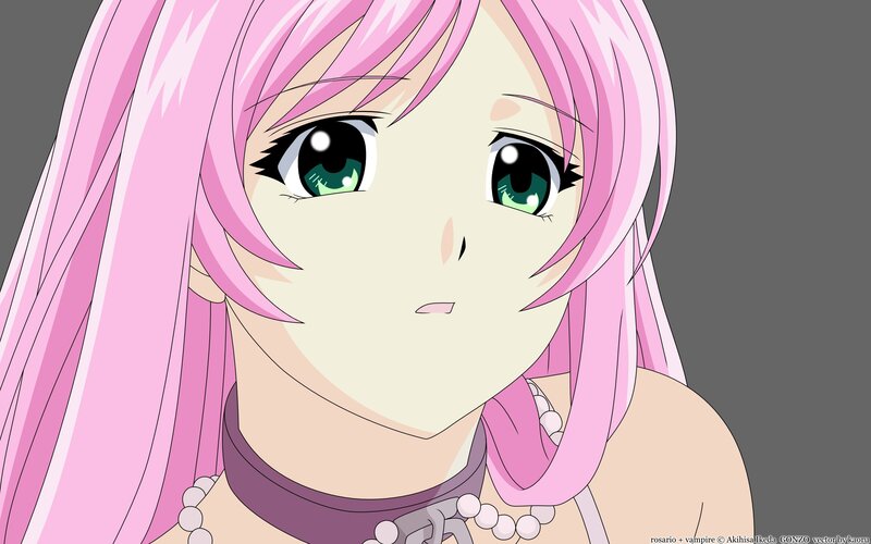Anime Girl with Pink Hair — Neutral, Green Eyes