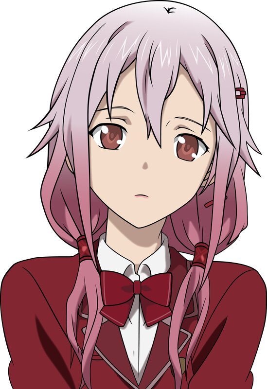 Anime Girl with Pink Hair — Neutral, School Uniform, Bow Tie