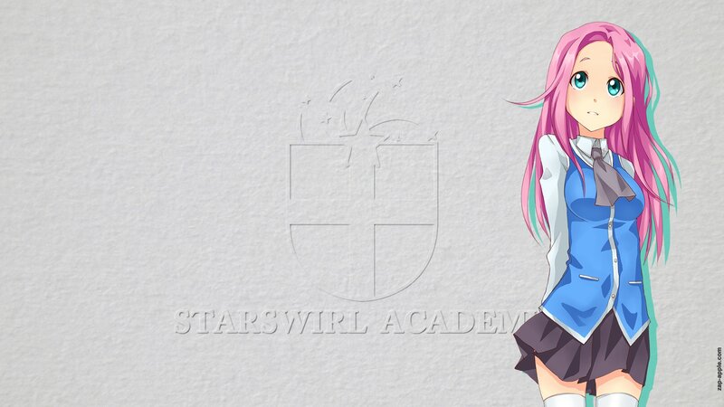 Anime Girl with Pink Hair — Neutral, School Uniform