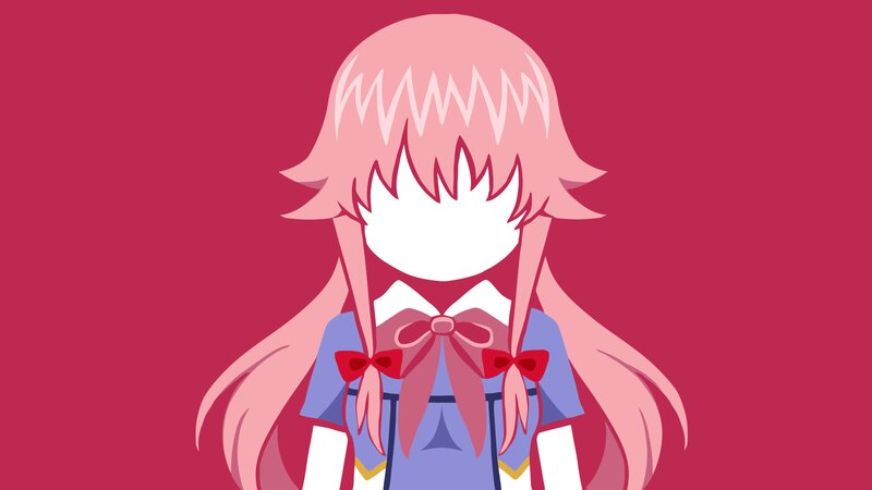 Anime Girl with Pink Hair — Neutral, Vector Art
