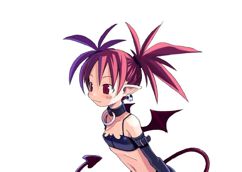 Anime Girl with Pink Hair — Playful, Elf Ears, Tail