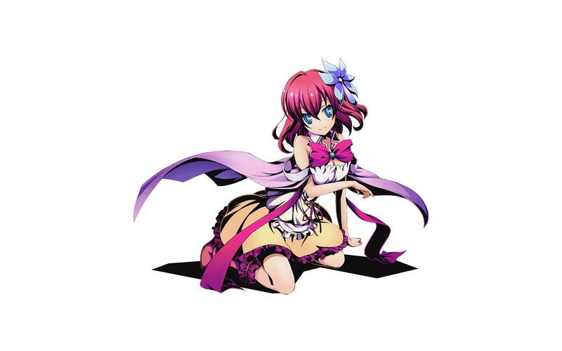 Anime Girl with Pink Hair — Playful, Flower Accessory