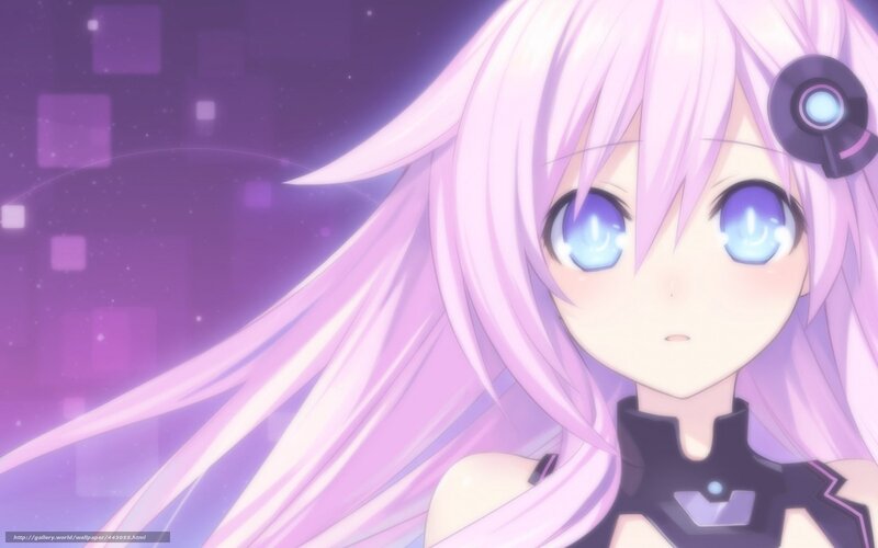 Anime Girl with Pink Hair — Purple, Dreamy, Blue Eyes