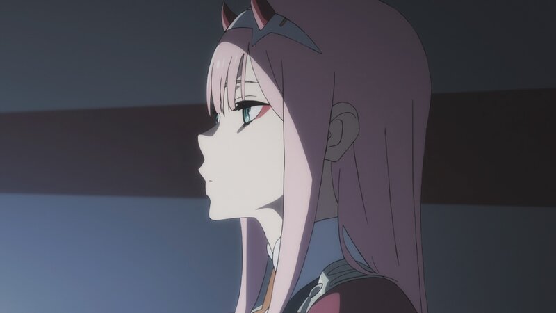 Anime Girl with Pink Hair — Purple, Serious