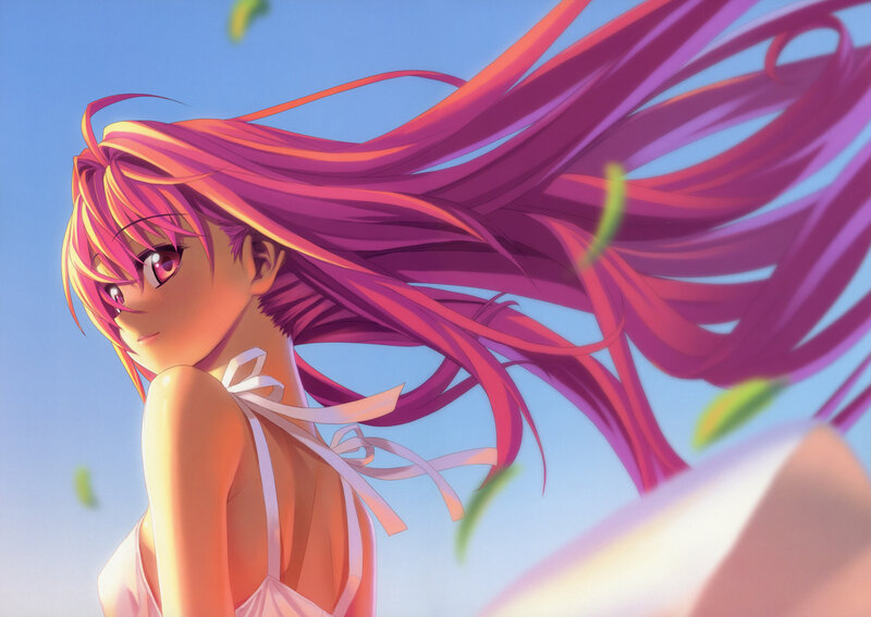 Anime Girl with Pink Hair — Serene, Afternoon