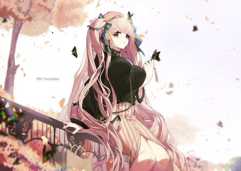 Anime Girl with Pink Hair — Serene, Autumn