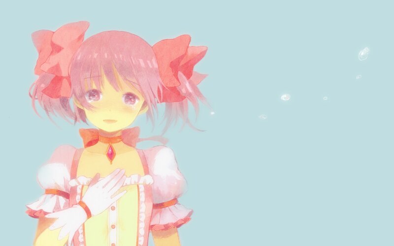 Anime Girl with Pink Hair — Serene, Digital Art, Bows