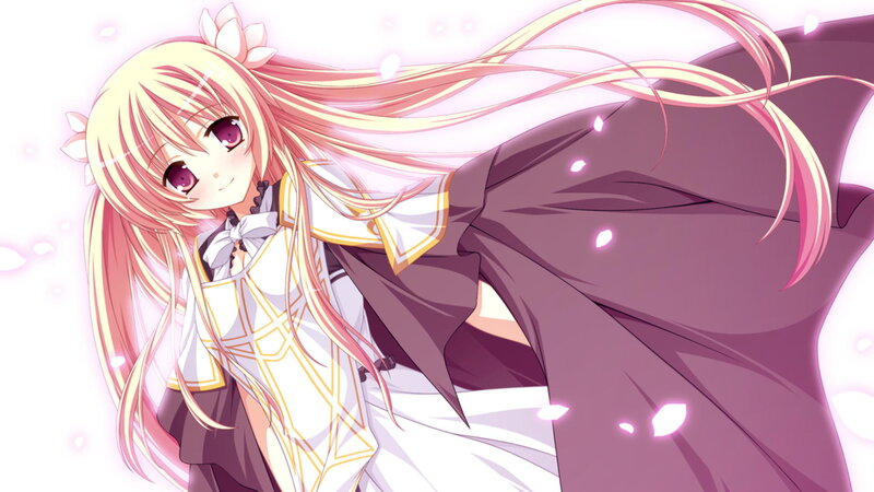 Anime Girl with Pink Hair — Serene, Long Hair, Flower Accessory