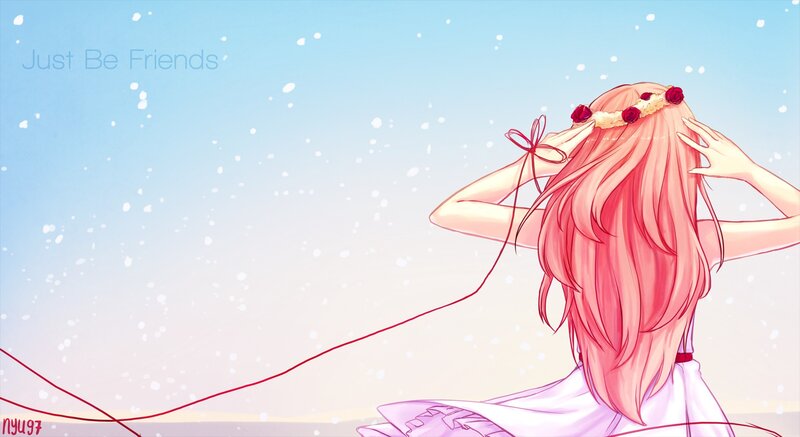 Anime Girl with Pink Hair — Serene, Winter