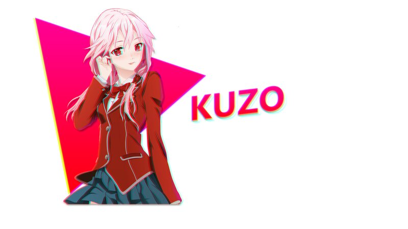 Anime Girl with Pink Hair — White, Playful