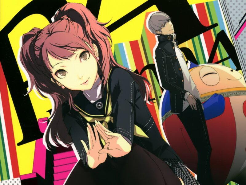 Anime Girl with Pink Hair — Yellow