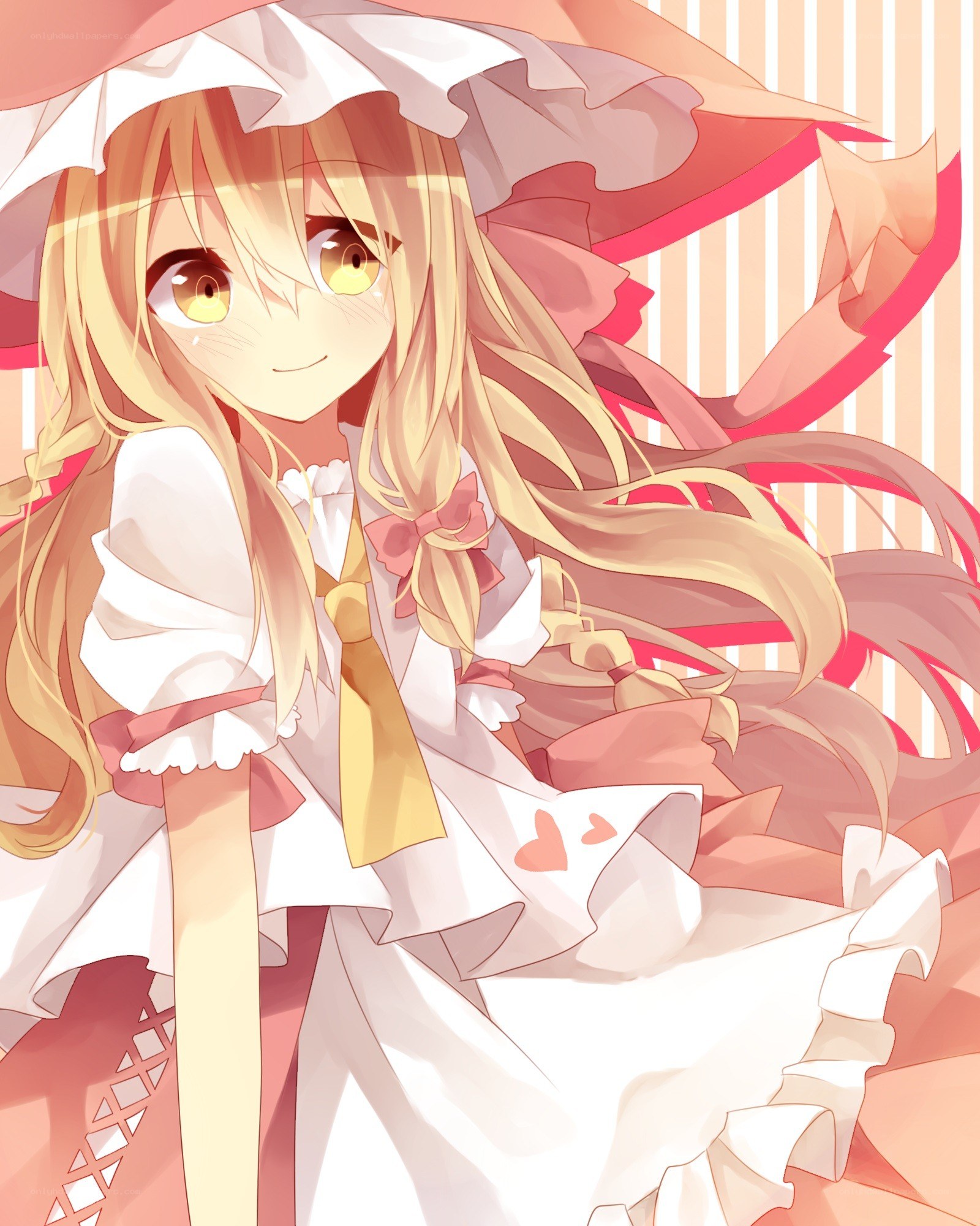 anime girl with pink hat