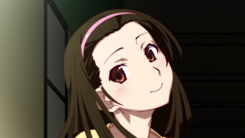 anime girl with pink headband