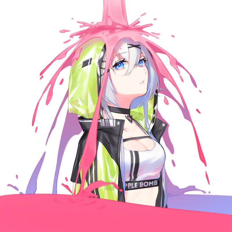 Anime Girl with Pink Liquid