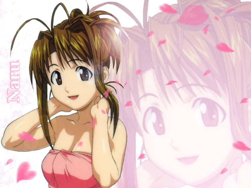 Anime girl with pink petals