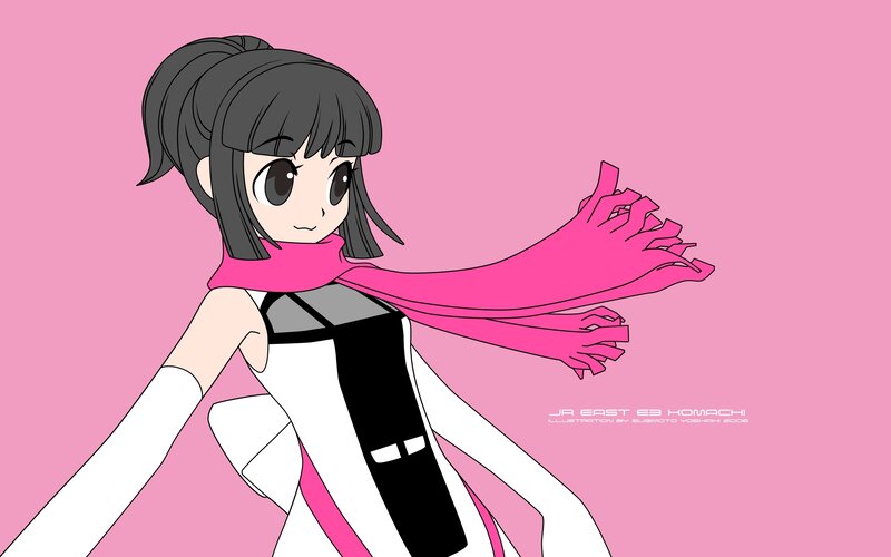 anime girl with pink scarf