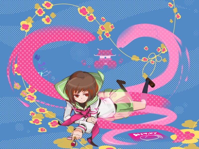 Anime girl with pink swirl