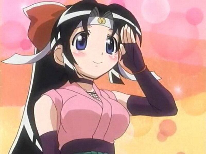 anime girl with pink top