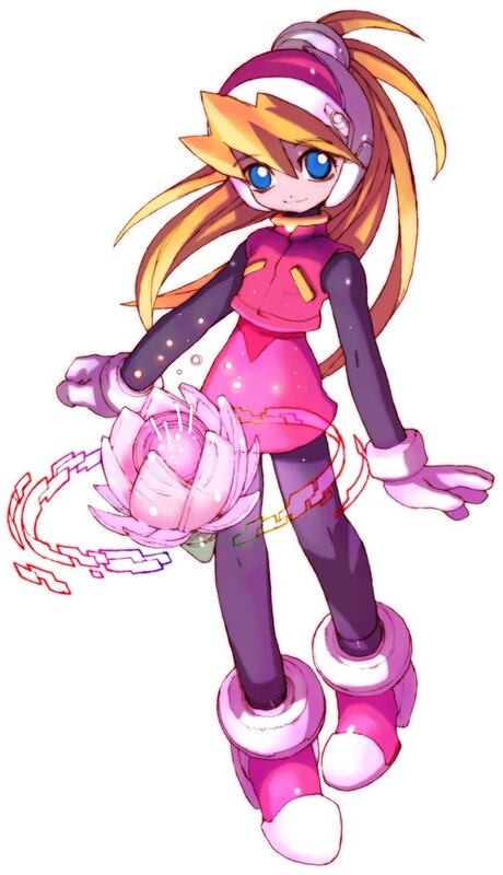 anime girl with pink weapon