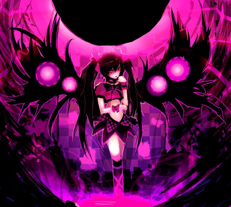 anime girl with pink wings
