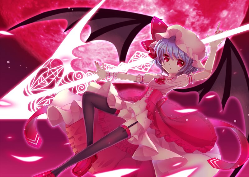 anime girl with pink wings