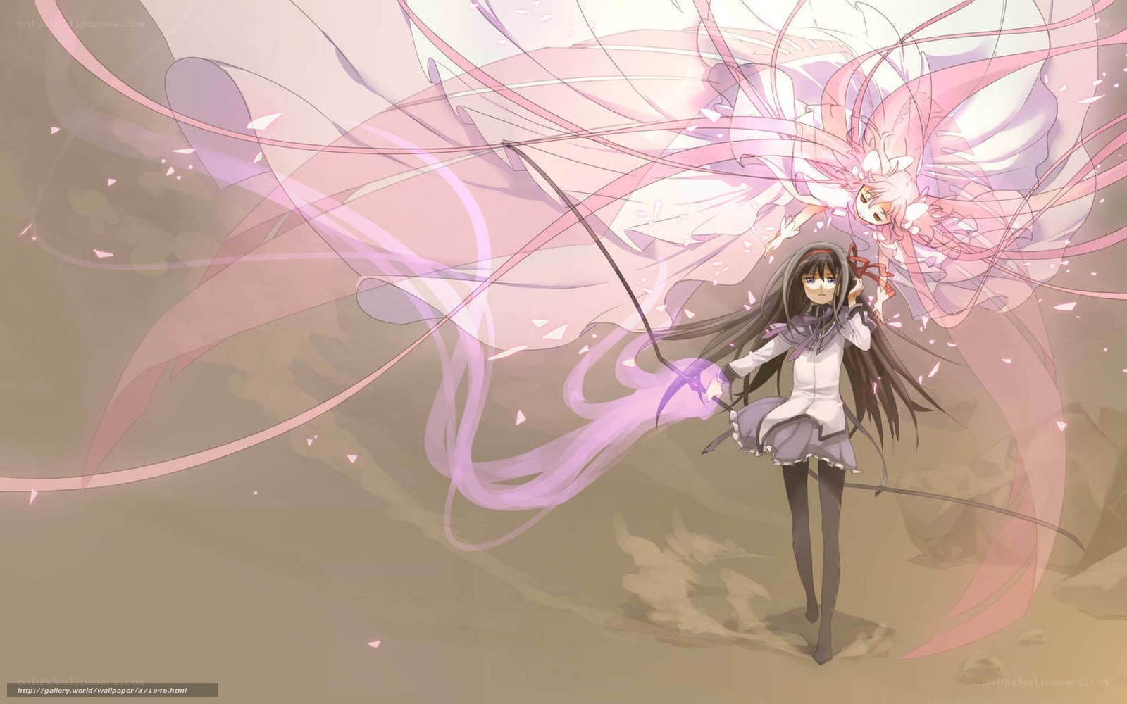 anime girl with pink wings