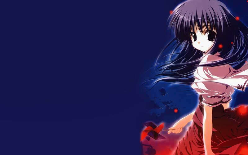 anime girl with pinwheel